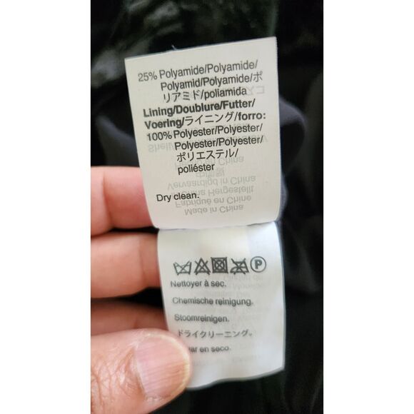 JCrew Faux-wrap top in drapey velvet Blouse Black size tag & belt is missing - Picture 5 of 9